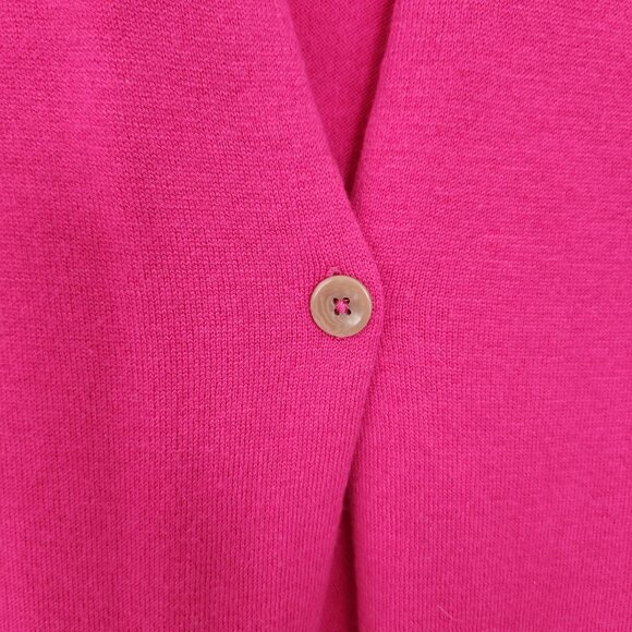J Jill Cardigan Womens XL Wool Blend Pink 1-Button Long Lightweight - Picture 5 of 8